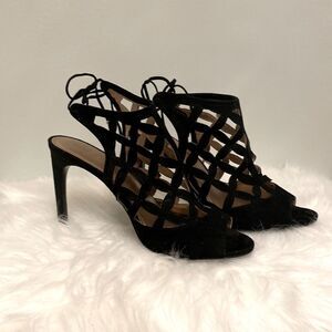 BCBGeneration Lattice Strapped Heels